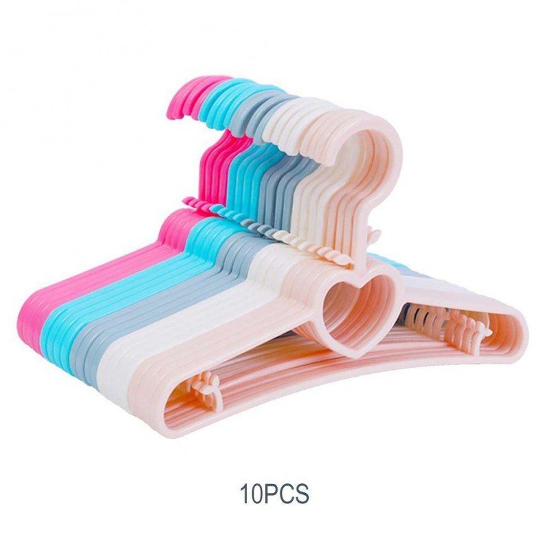 10pcs Plastic Clothes Hanger Children Clothing Racks Laundry Drying Holder