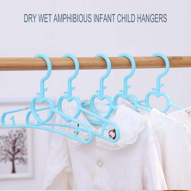 10pcs Plastic Clothes Hanger Children Clothing Racks Laundry Drying Holder