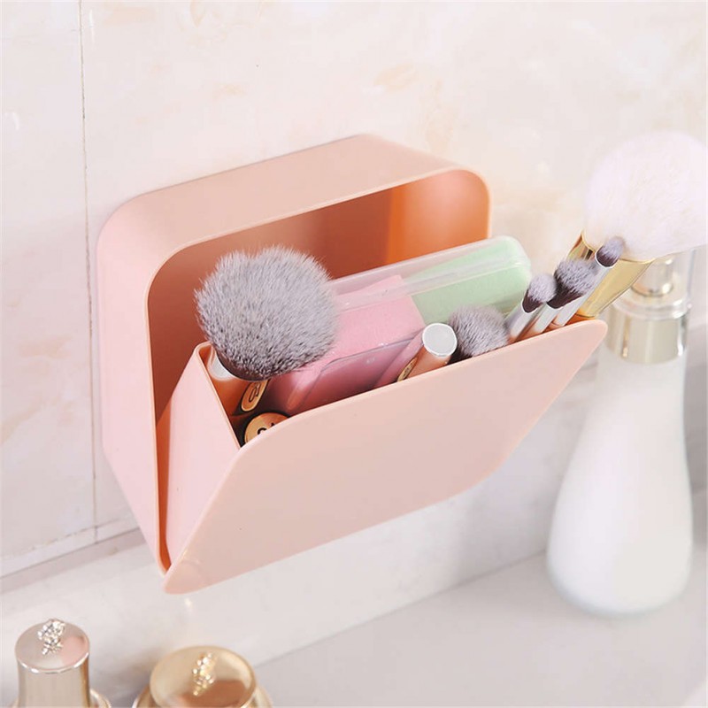 Waterproof Wall Sticker Storage Box Sundries Hang Organizer Holder