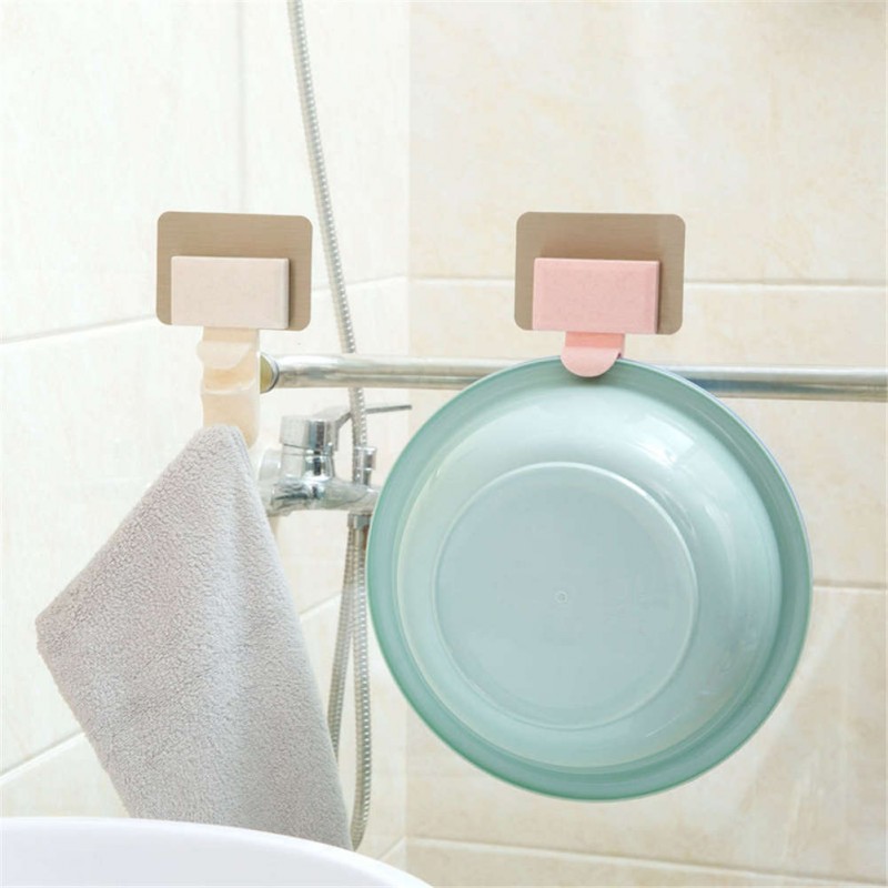 Bathroom Wall Mounted Hooks Clothes Towel Hangers Washbasin Hanging Rack