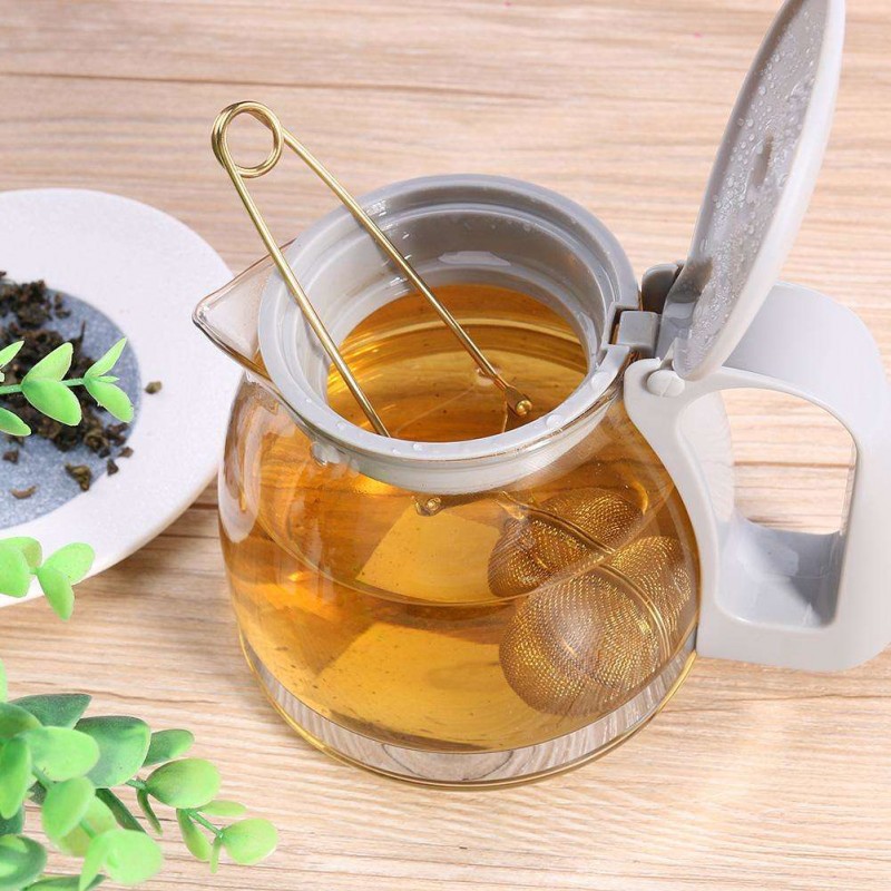 Gold Tea Infuser Sphere Mesh Tea Strainer Herb Spice Filter