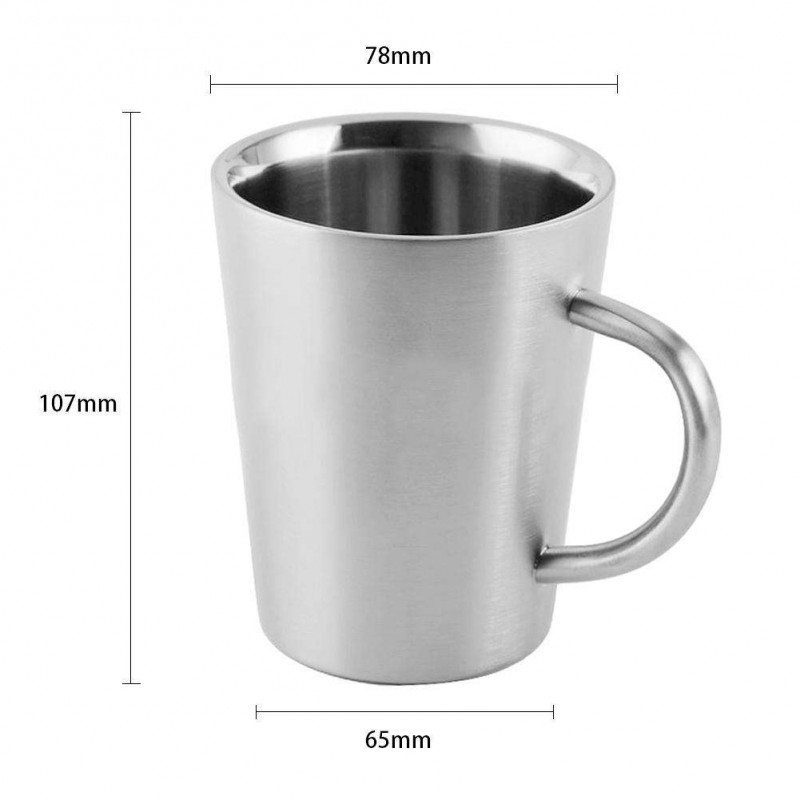 Double Layer Coffee Cup Anti Scald Coffee Bottle Milk Mug