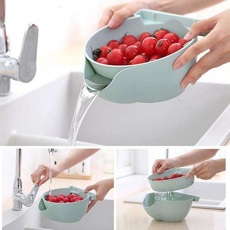 Double Detachable Plastic Lazy Person Drain Fruit Plate Candy Dish