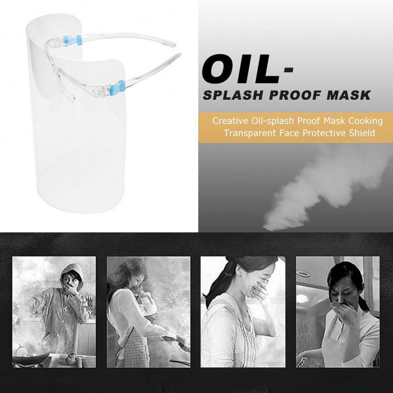 Creative Oil-splash Proof Mask Cooking Face Protective Shield (Transparent)