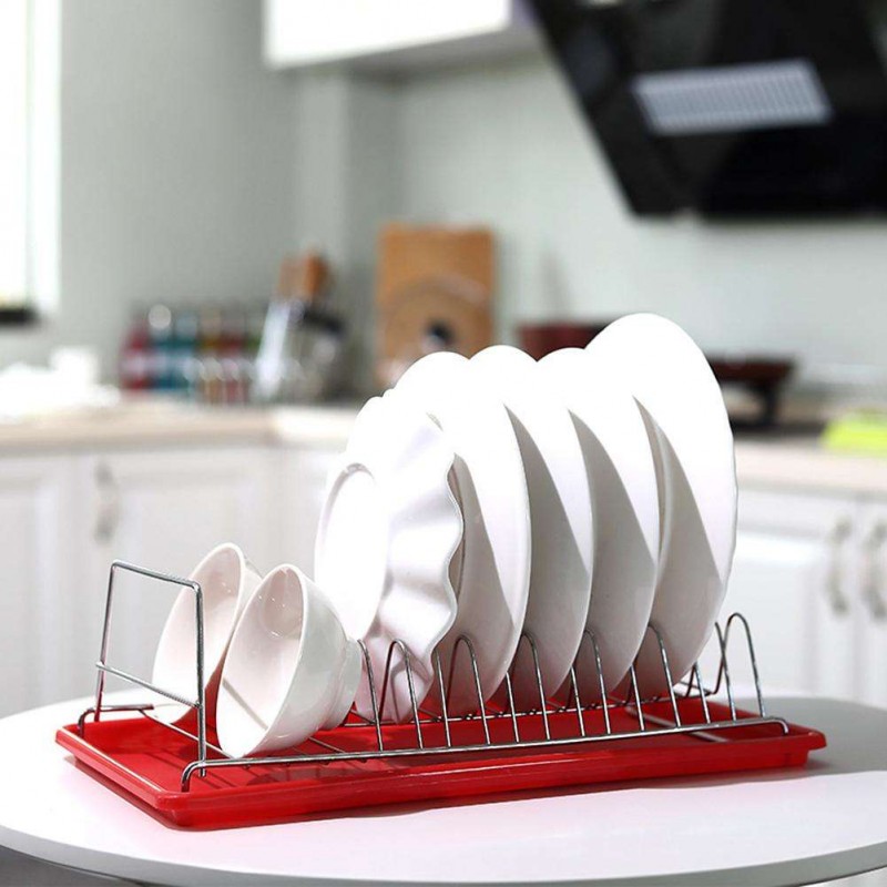 Dish Drainer Drying Rack Bowl Cup Holder Tableware Storage Shelf