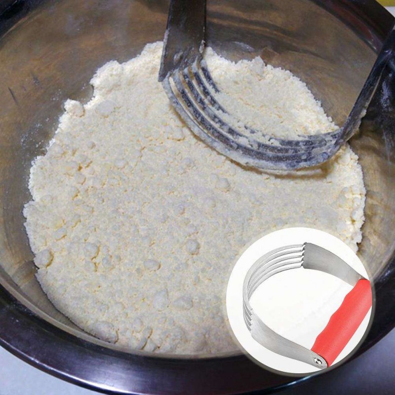 Flour Blender Rubber Handle Dough Mixer Kitchen Baking Tool