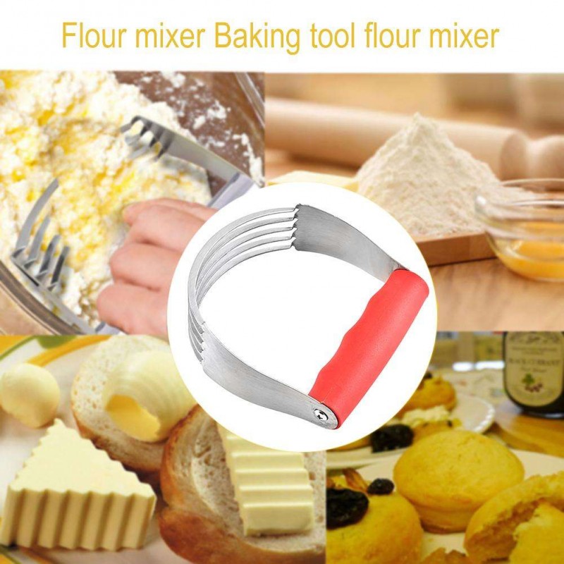 Flour Blender Rubber Handle Dough Mixer Kitchen Baking Tool