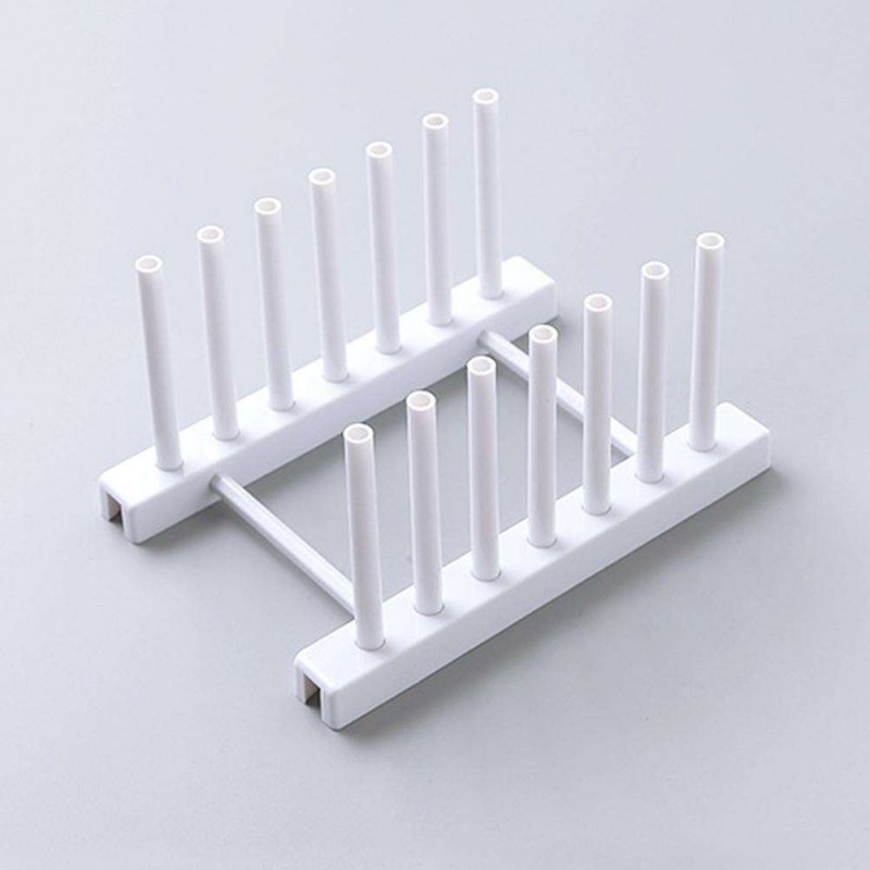 Kitchen Plastic Drain Rack Removable Dish Holder Storage Organizer