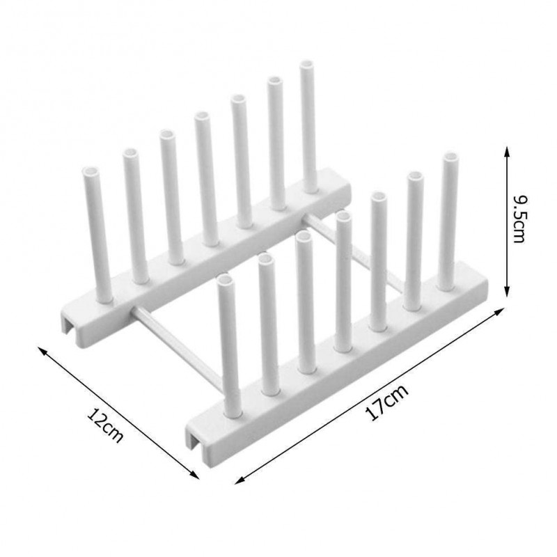 Kitchen Plastic Drain Rack Removable Dish Holder Storage Organizer