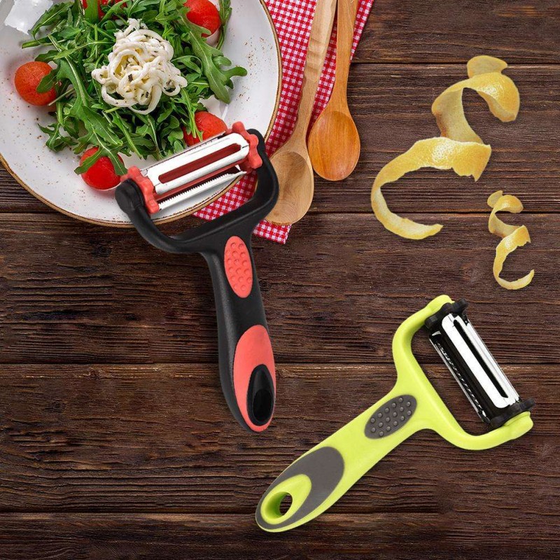 Potato Peeler 3 in 1 Paring Knife Rotary Vegetable Fruit Cutter Slicer