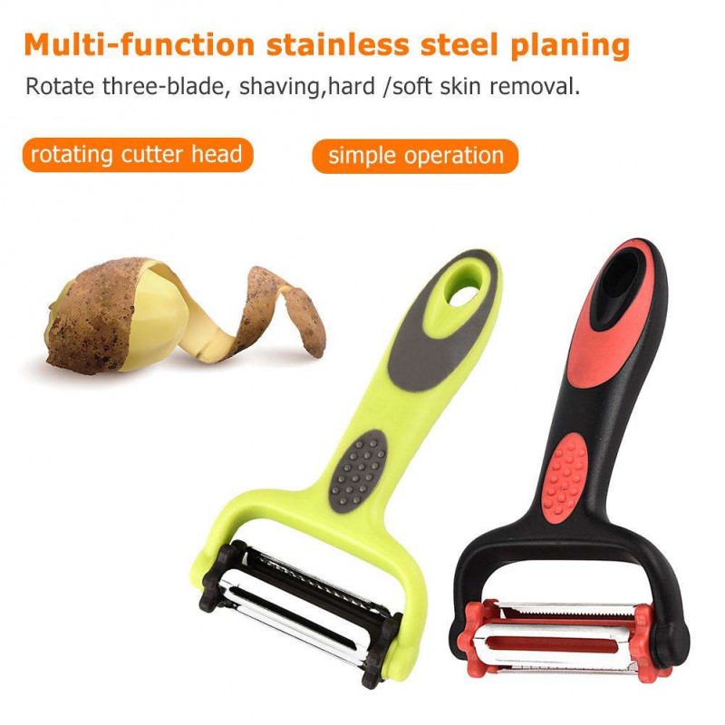 Potato Peeler 3 in 1 Paring Knife Rotary Vegetable Fruit Cutter Slicer