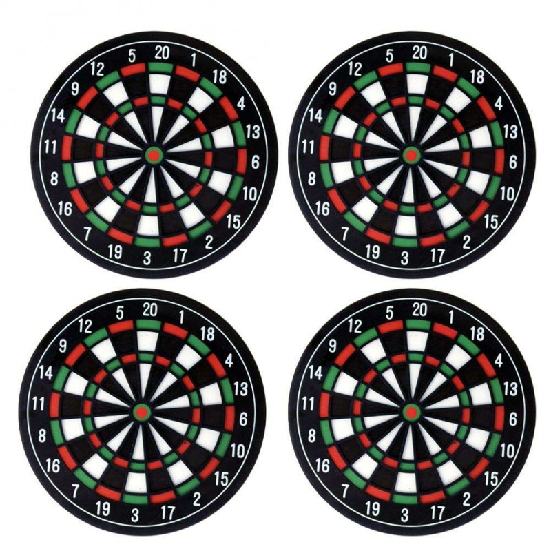 4pcs/set Kitchen Utensils Dart board Styled Coaster Mini Dart Board Cup Coa