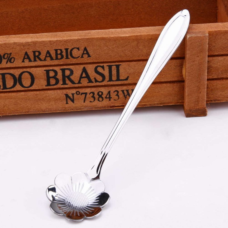 4pcs Flower Ice Cream Spoon Dessert Coffee Spoon