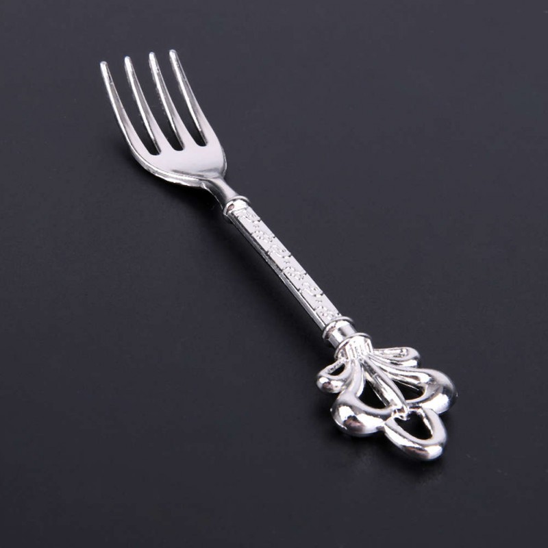 3pcs Kitchen Dining Bar Classic Vintage Fruit Fork Little Fruit Cake Forks