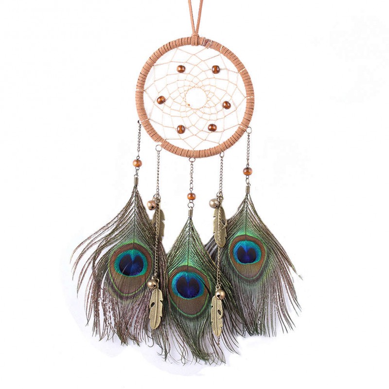 Feather Bell Dream Catcher Wall Hanging Home Car Decor Craft