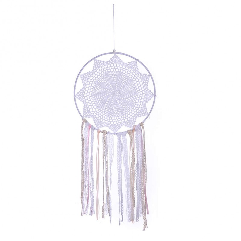 Lace Tassels Dream Catcher Single Ring Wall Hanging Home Car Decor Craft