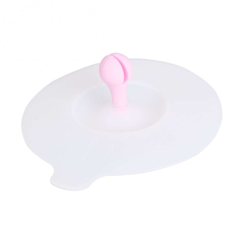 Bean Sprouts Dustproof Reuseable Silicone Cover Silicone Lid(Pink)