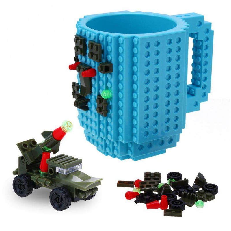 Removable Build-on Building Blocks Coffee Cup DIY Block Puzzle Mug Gift