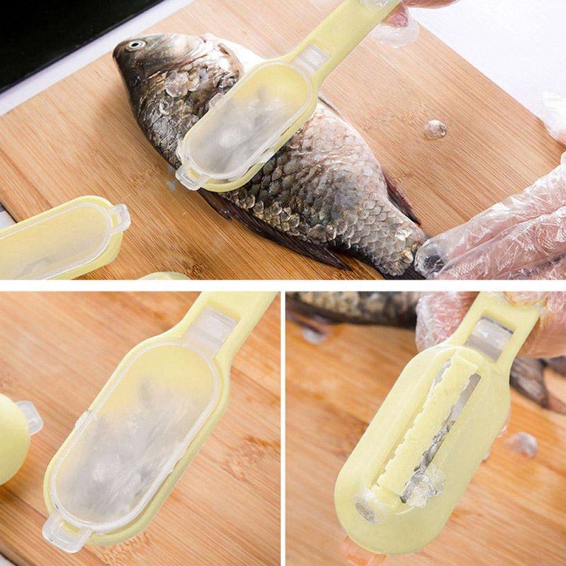 Plastic Fish Scales Grater Scraper Fish Cleaning Tool Scraping Scale Device