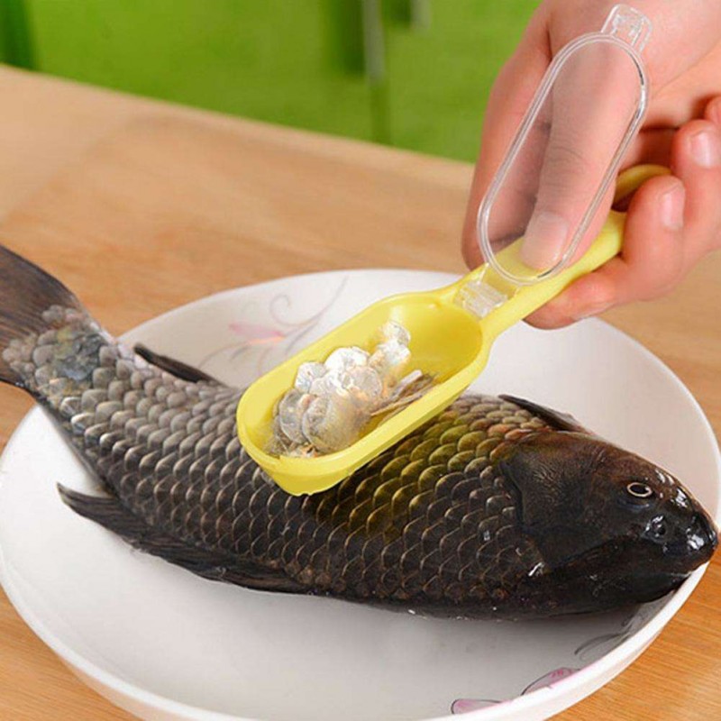 Plastic Fish Scales Grater Scraper Fish Cleaning Tool Scraping Scale Device