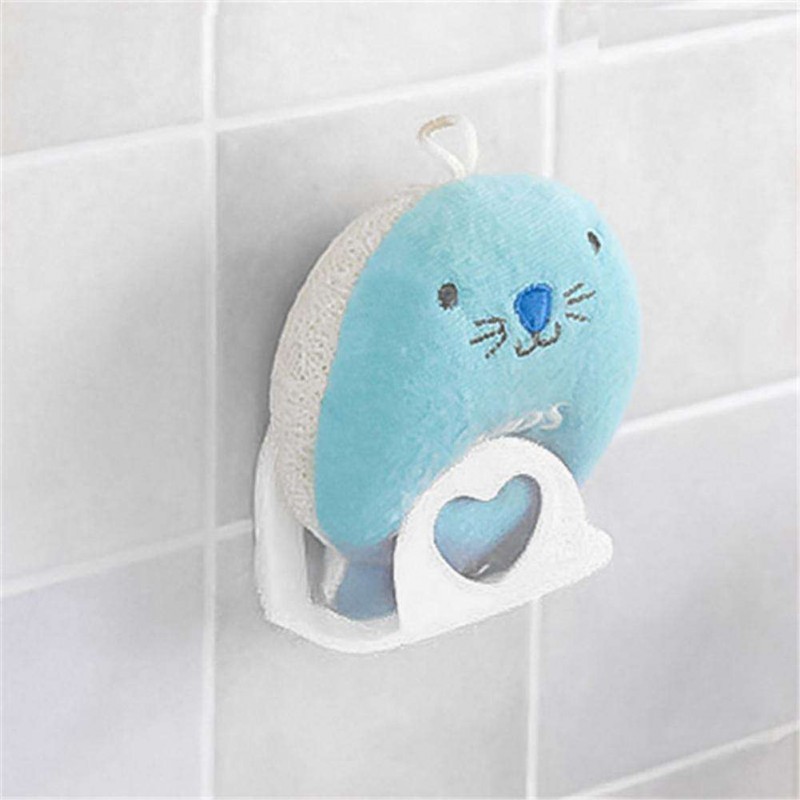 Kitchen Dish Sponge Rack Bath Towel Soap Sucker Storage Holder Shelf