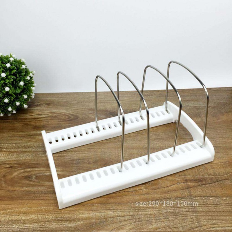 Kitchen Shelf Pot Lid Rack Organizer Cutting Board Holder Dish Rack (Baking