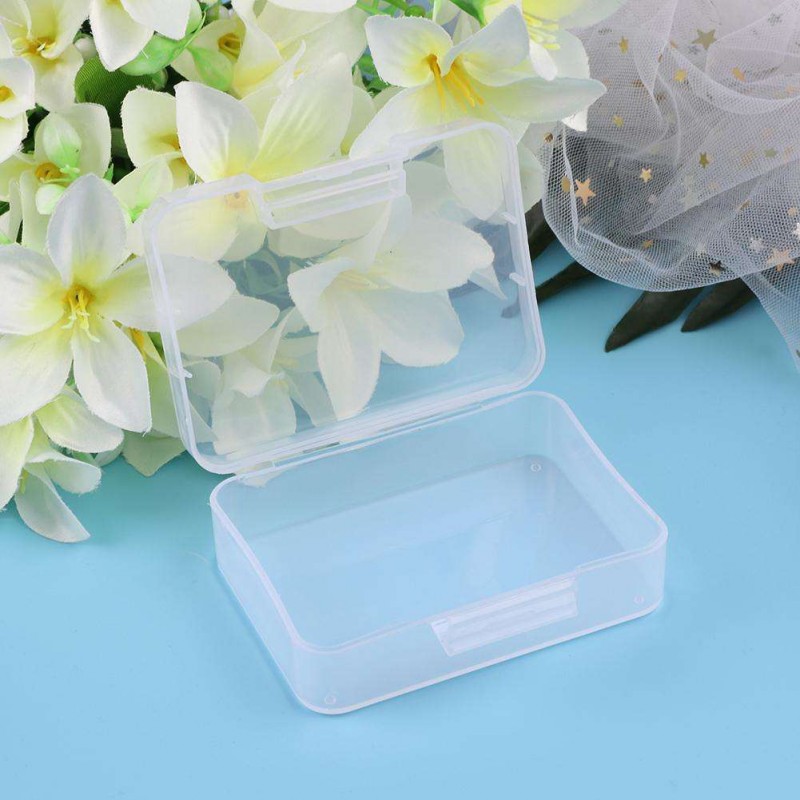 Transparent Plastic Rectangular Storage Box Collection Container Cases