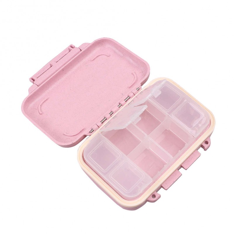 Portable Mini 8grids Pill Case Container Tablet Medicine Organizer