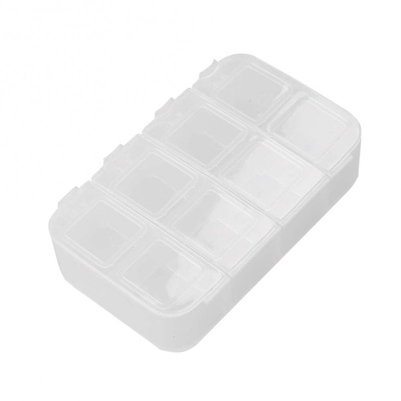 Portable Mini 8grids Pill Case Container Tablet Medicine Organizer