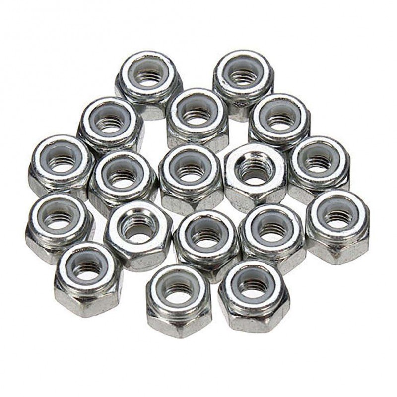 150pcs/Box Metric Thread Steel Hex Nuts Screw Hexagonal Nylon Lock Nuts