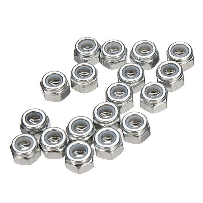 150pcs/Box Metric Thread Steel Hex Nuts Screw Hexagonal Nylon Lock Nuts