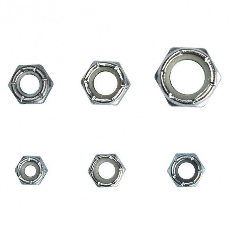 150pcs/Box Metric Thread Steel Hex Nuts Screw Hexagonal Nylon Lock Nuts