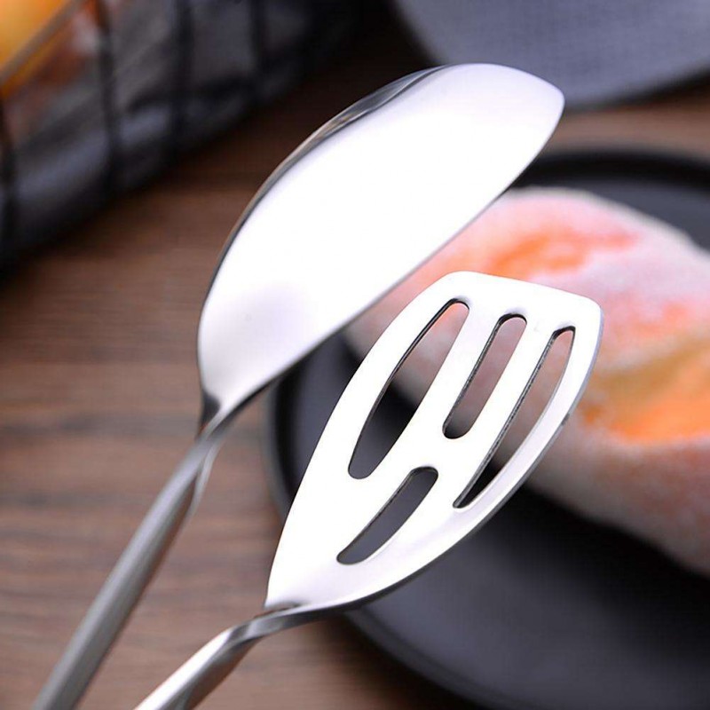 Bread Clip Scissors Shape Food Salad BBQ Tongs Kitchen Tool